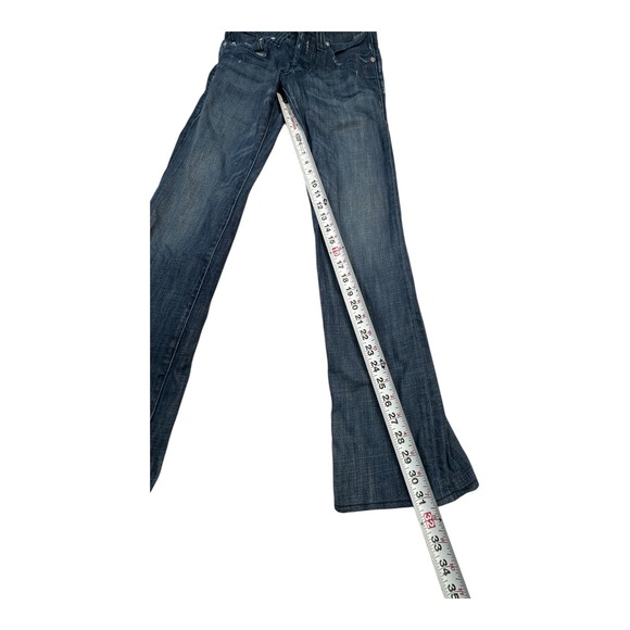 Rock Republic Women's Blue Wash Bootcut Jeans Size 28 Button Embellished Pockets - Picture 8 of 12